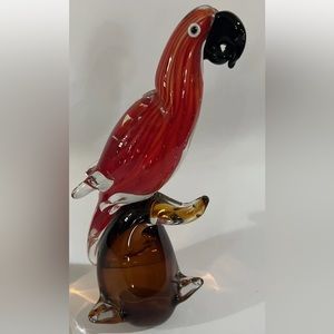 Galaxy Glass Art Glass parrot Handblown Glass Murano Style